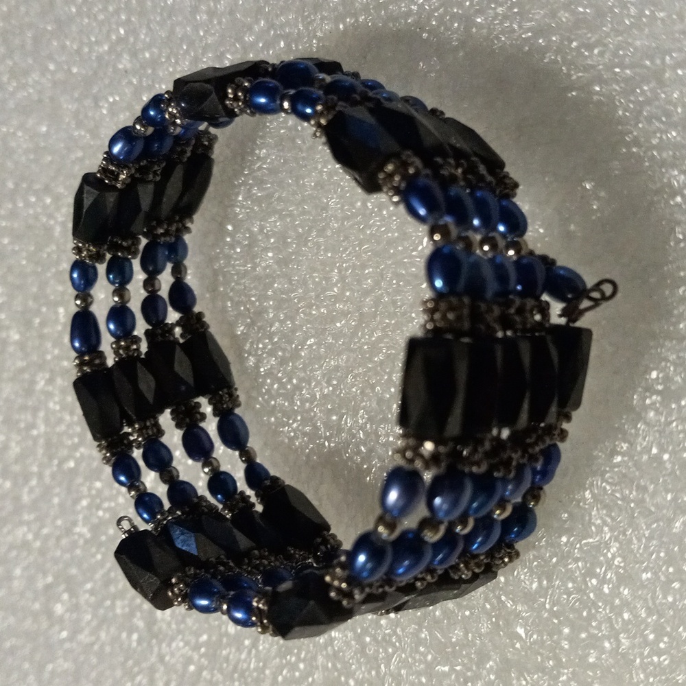 Hematite and Magnetite wrap bracelet